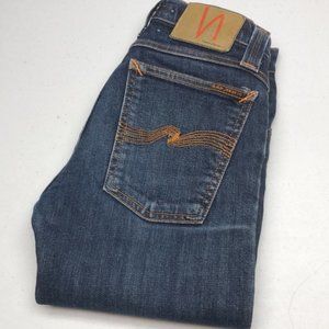 MADE IN ITALY 🇮🇹 NUDIE TIGHT LONG JOHN SKINNY JEANS 26x28 🇮🇹